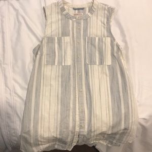 Women’s long button up tank